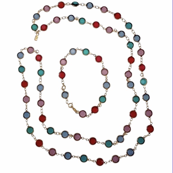 Swarovski Jewelry - Swarovski multi-color crystal necklace bracelet